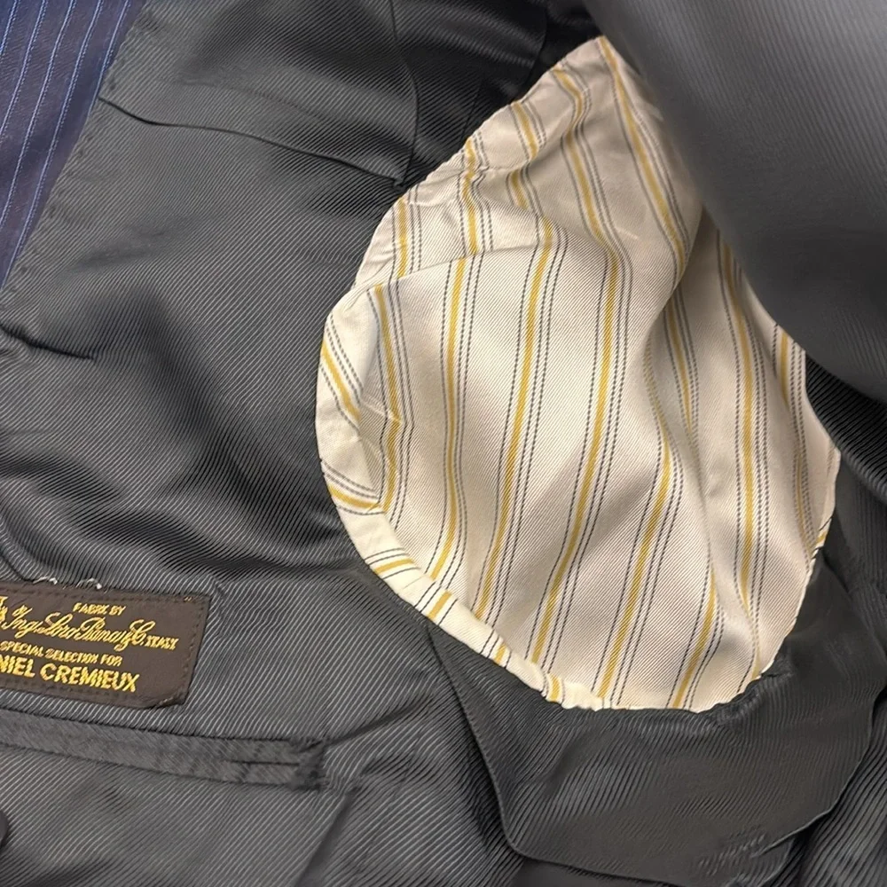 Loro Piano Blue Pinstripe Sport Jacket Blazer Men by Daniel‎ Cremieux Size 38S